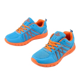 Sportovní dámská běžecká obuv W127 modrý oranžový 2