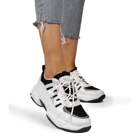 Černá módní sportovní obuv BH-001 bílý černý 2