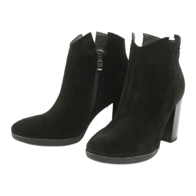 Gamis Kožené semišové kotníkové boty 4018 černé černá 2