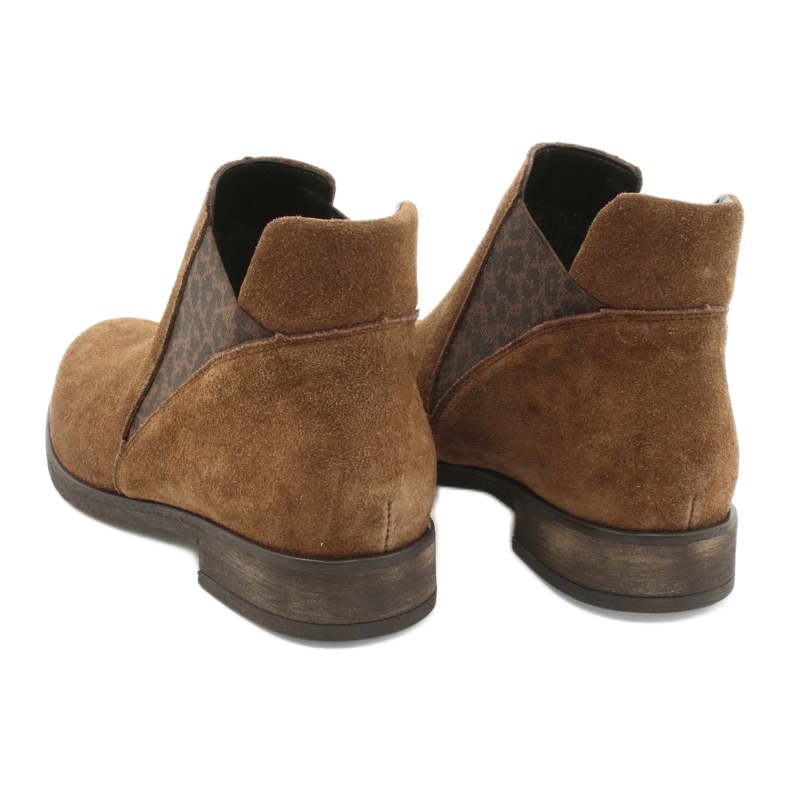 Gamis Semišové nazouvací kotníkové boty 4036 hnědé hnědý 5