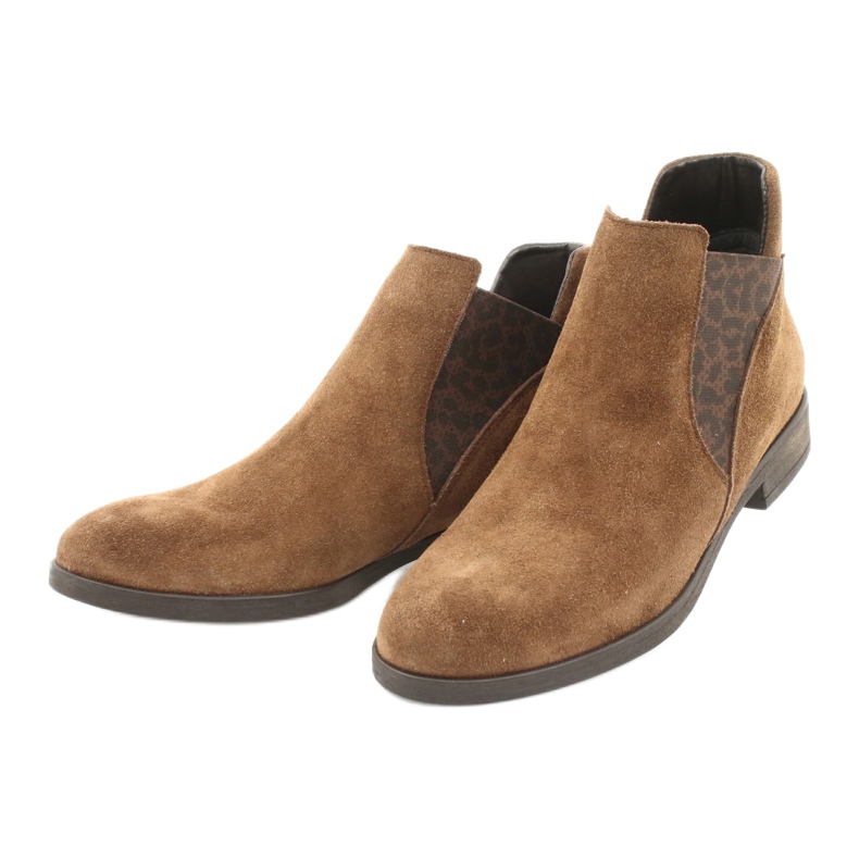 Gamis Semišové nazouvací kotníkové boty 4036 hnědé hnědý 2