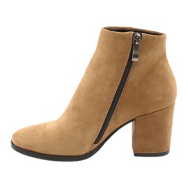 Kaniowski Dámské kožené boty K-0307 karamel/béžová béžový 1 Kaniowski Dámské kožené boty K-0307 karamel/béžová béžový 1