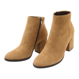 Kaniowski Dámské kožené boty K-0307 karamel/béžová béžový 2 Kaniowski Dámské kožené boty K-0307 karamel/béžová béžový 2