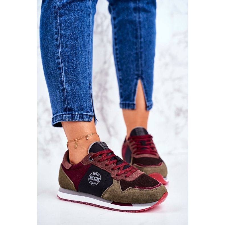 Sport pro mládež Big Star Grey a Claret GG274459 červené šedá 1