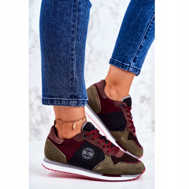 Sport pro mládež Big Star Grey a Claret GG274459 červený šedá 2
