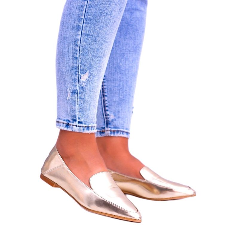 Dámské mokasíny Golden Mirror Lu Boo Mireldo zlatý 3