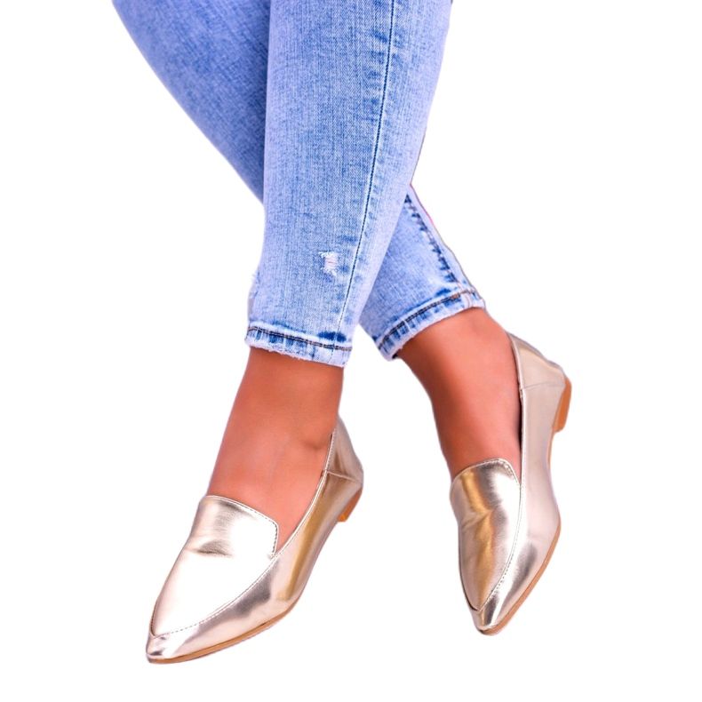 Dámské mokasíny Golden Mirror Lu Boo Mireldo zlatý 1