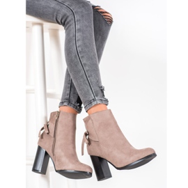 Goodin Boty s ozdobnou vazbou béžový 1 Goodin Boty s ozdobnou vazbou béžový 1