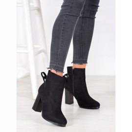 Goodin Boty s ozdobnou vazbou černý 2