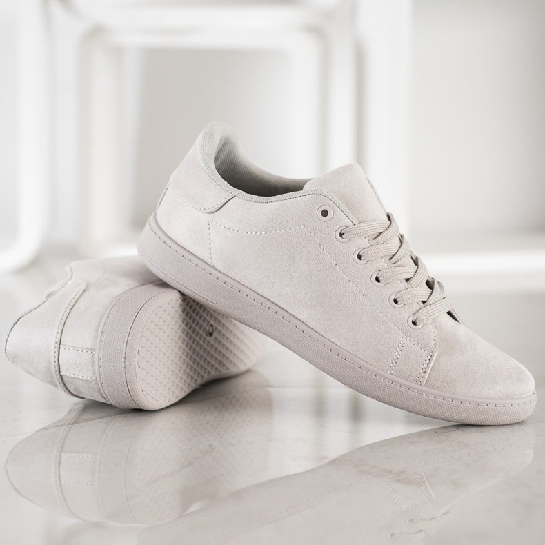 SHELOVET Šedé semišové tenisky šedá 2