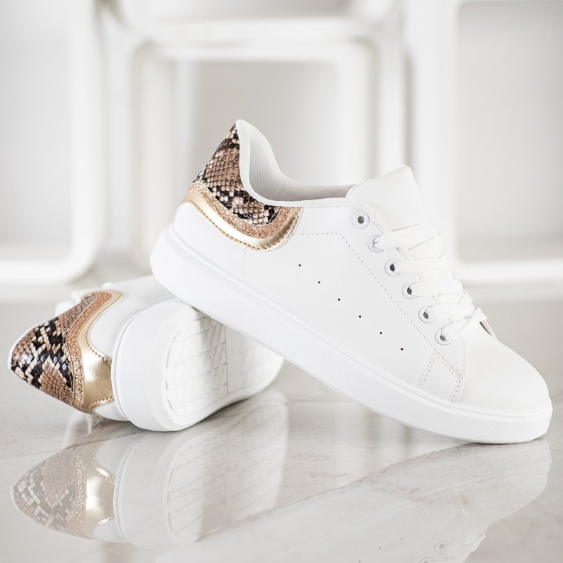 SHELOVET Pohodlné bílé tenisky bílý 2