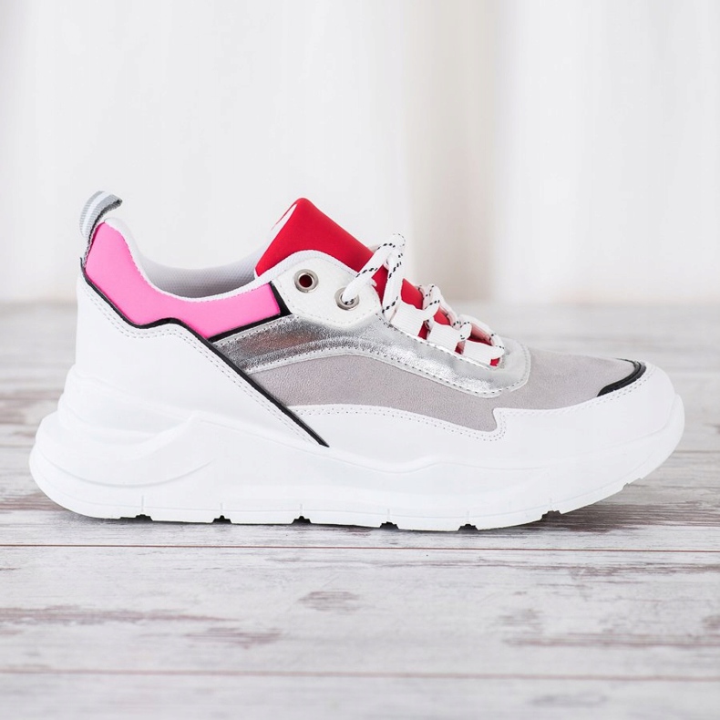 SHELOVET Stylové tenisky s tkaničkou bílý vícebarevný 2 SHELOVET Stylové tenisky s tkaničkou bílý vícebarevný 2