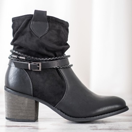 Goodin Kovbojky s ozdobnými pruhy černý 2