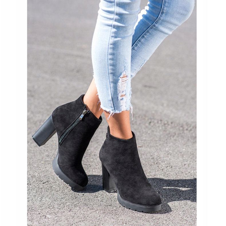 Goodin Boty Na Podpatku Mat černá 1