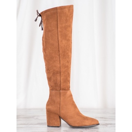 Semišové boty VINCEZA hnědý 2