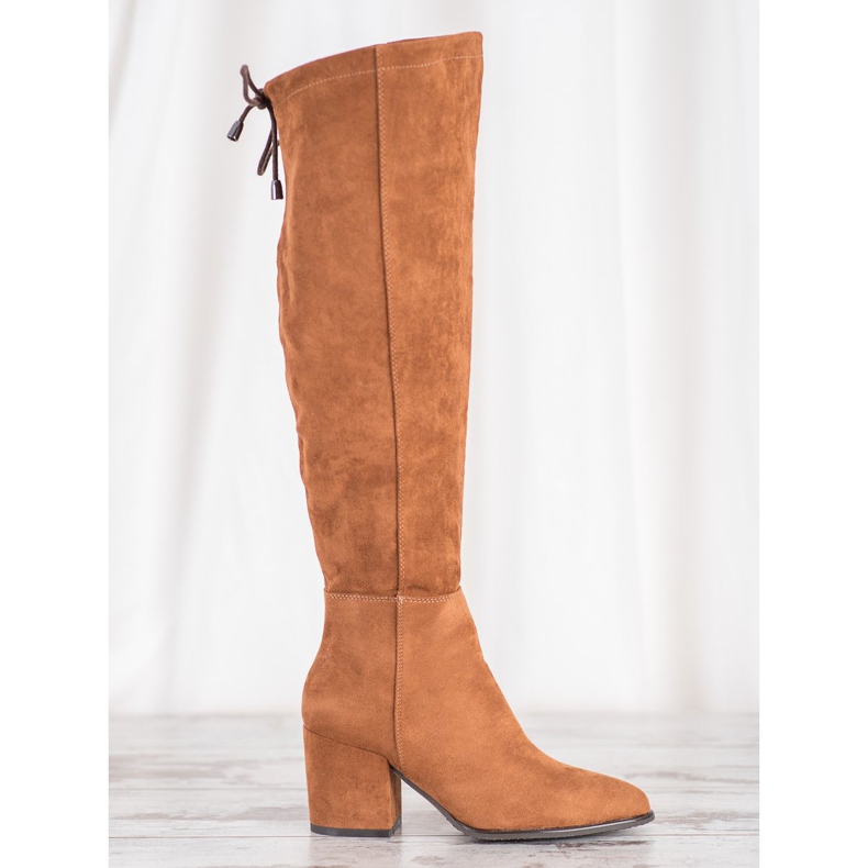 Semišové boty VINCEZA hnědý 2