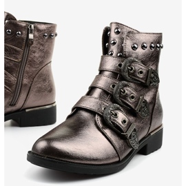 Šedé dámské kozačky s litas Aotoria šedá 1 Šedé dámské kozačky s litas Aotoria šedá 1