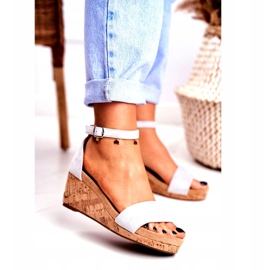 SEA Dámské sandály na klínku šedé MarryMe šedá 1