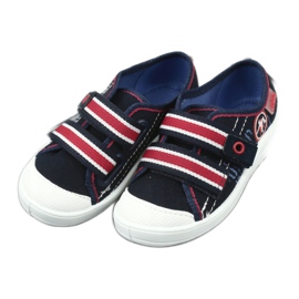 Chlapecké pantofle Befado 672x058 bílý červené námořnická modrá 4