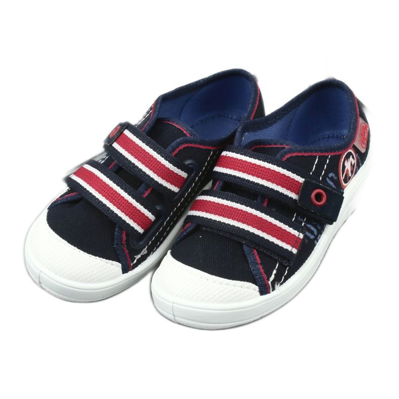 Chlapecké pantofle Befado 672x058 bílý červené námořnická modrá 4