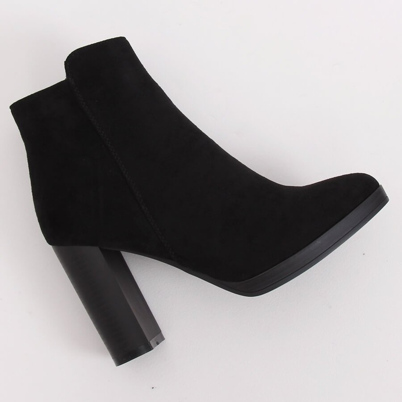 Černé kozačky na vysokém podpatku BM-9091-1 Black černý 2