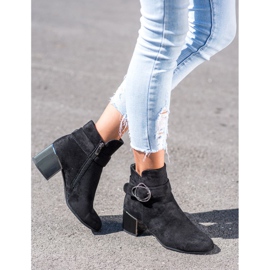 Goodin Boty s ozdobnou sponou černý 1