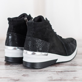 Filippo Šněrovací kožené boty černá 1