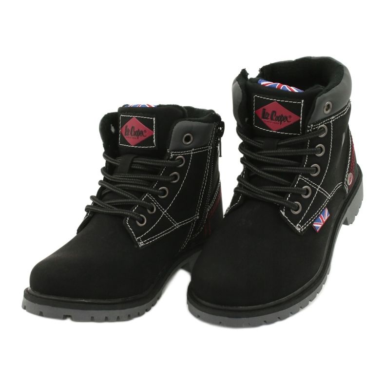 Dětské lovnice svázané na černém zipu Lee Cooper černý 2