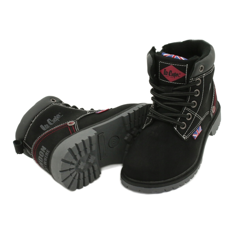 Dětské lovnice svázané na černém zipu Lee Cooper černá 3