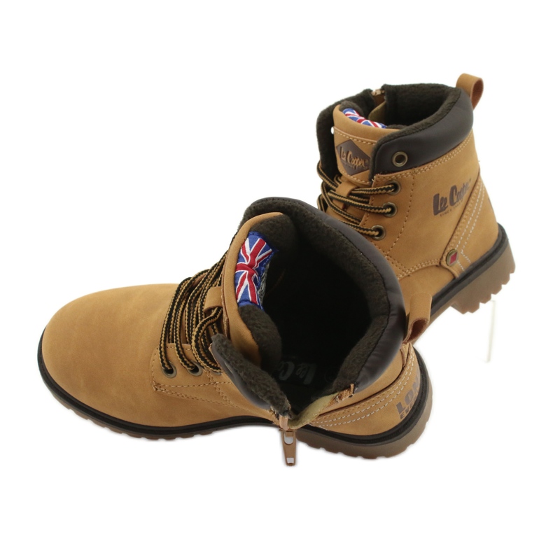Lee Cooper KID CAMEL Trapery svázané zipem žluť 4