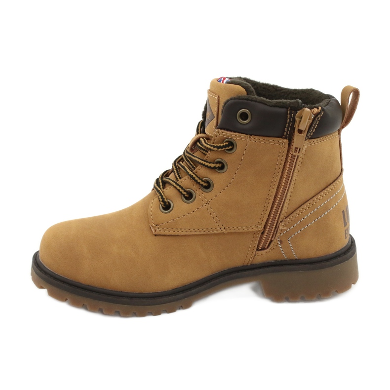 Lee Cooper KID CAMEL Trapery svázané zipem žluť 1