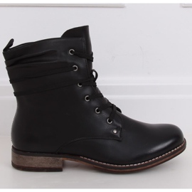 Černé boty šněrovací černé boty PG08 černé černý 2