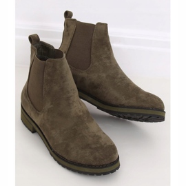 Zelené dámské boty Chelsea F-3799 Green zelený 1