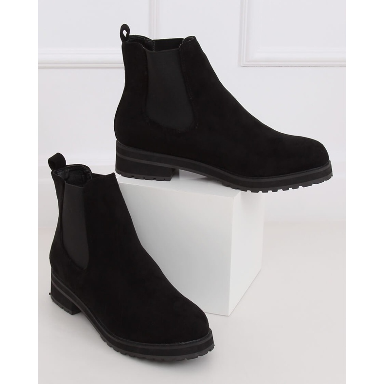 Černé dámské boty Chelsea černé F-3799 Black černý 2
