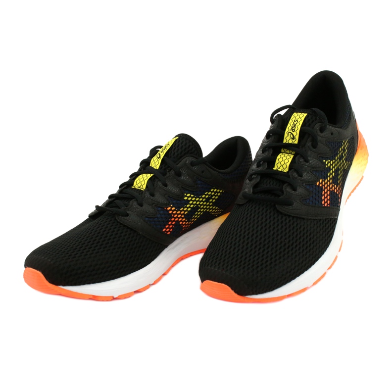 Běžecké boty Asics RoadHawk Ff 2 M 1011A136-005 černá námořnická modrá oranžový žlutá 2