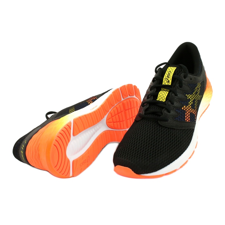 Běžecké boty Asics RoadHawk Ff 2 M 1011A136-005 černá námořnická modrá oranžový žlutá 3