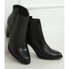 Černá hadí kůže vysoké podpatky UK10 černá 1