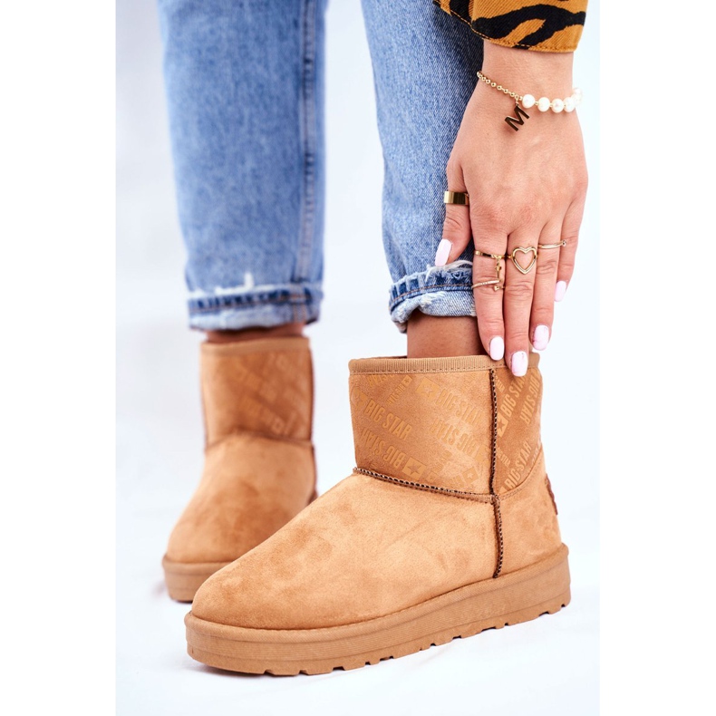 Dámské hnědé teplé sněhové boty Big Star GG274559 hnědý 1