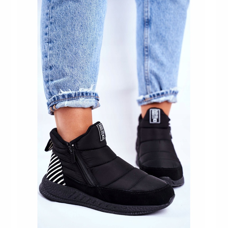 Dámské dětské sněhové boty Big Star Black GG274470 černá 1