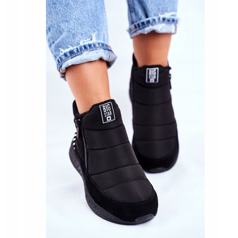 Dámské dětské sněhové boty Big Star Black GG274470 černý 2