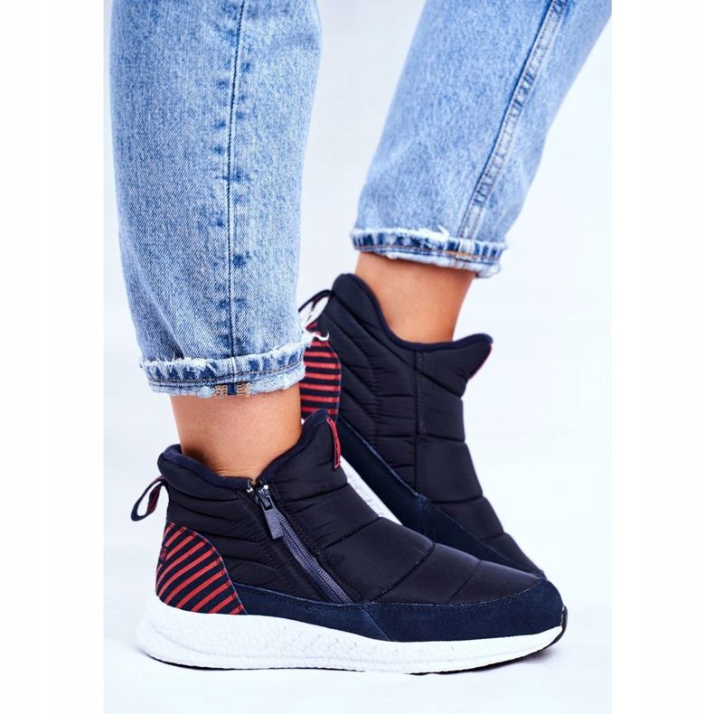 Dámské dětské sněhové boty Big Star Navy Blue GG274471 námořnická modř 2