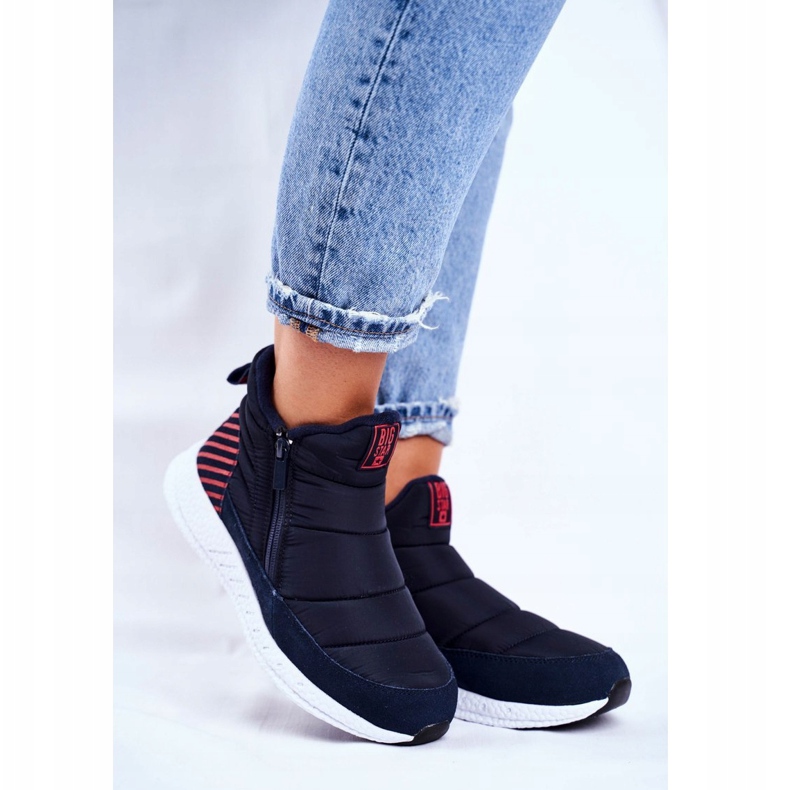 Dámské dětské sněhové boty Big Star Navy Blue GG274471 námořnická modrá 1