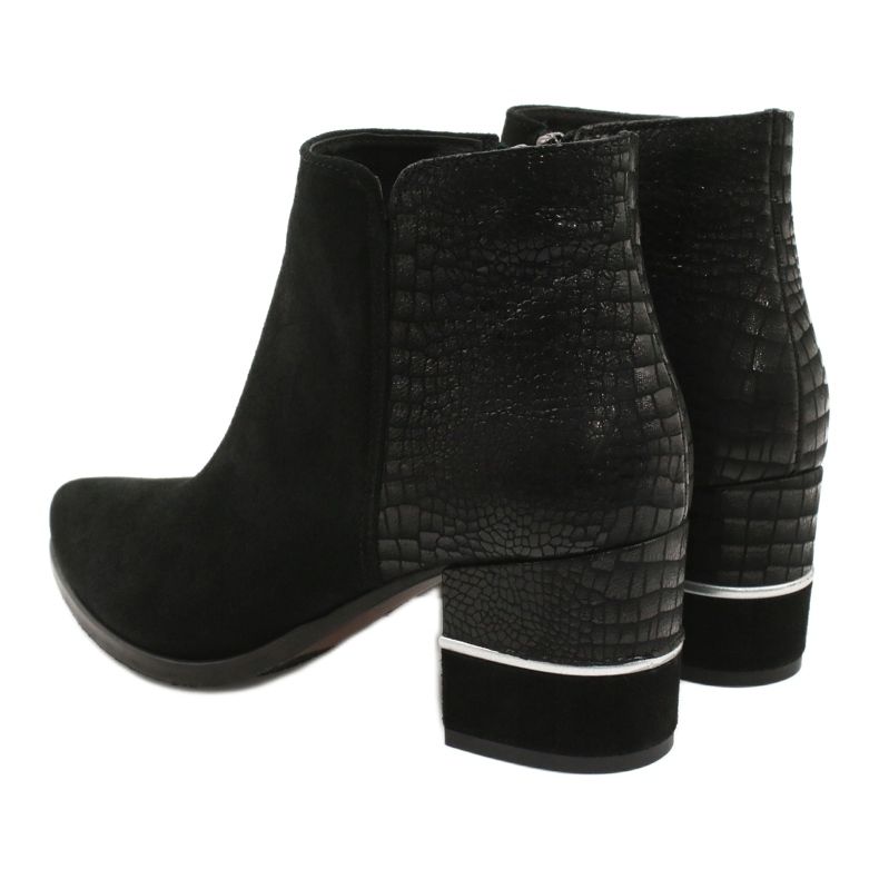 Stylové semišové boty Gamis 4005 černé černá 3