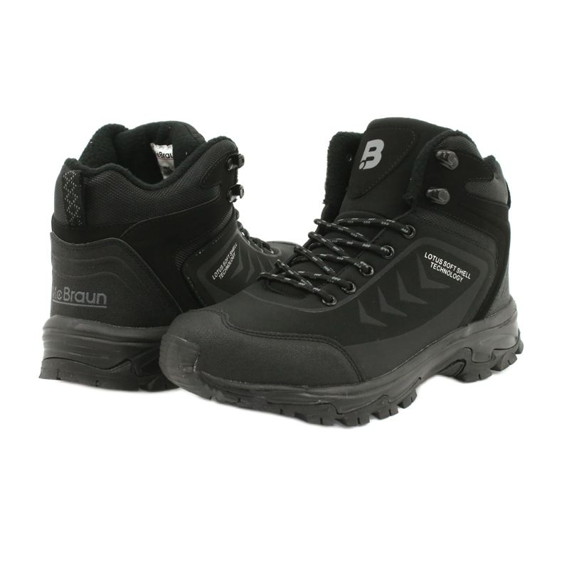 McBraun Vysoce sportovní softshellový trekingový černý 9TR37-1403 černá 4