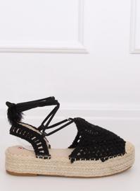 Černé prolamované espadrilky YQ233 Black II Quality černý 1