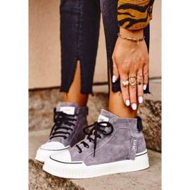 Dámské sportovní kožené boty GOE Grey GG2N3079 hnědý 1