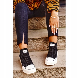 Dámské sportovní kožené boty GOE černé GG2N3062 černá 2