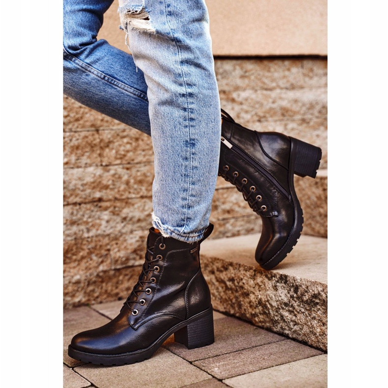 Vinceza Dámské boty na podpatku černé vlákno teplé černá 1 Vinceza Dámské boty na podpatku černé vlákno teplé černá 1