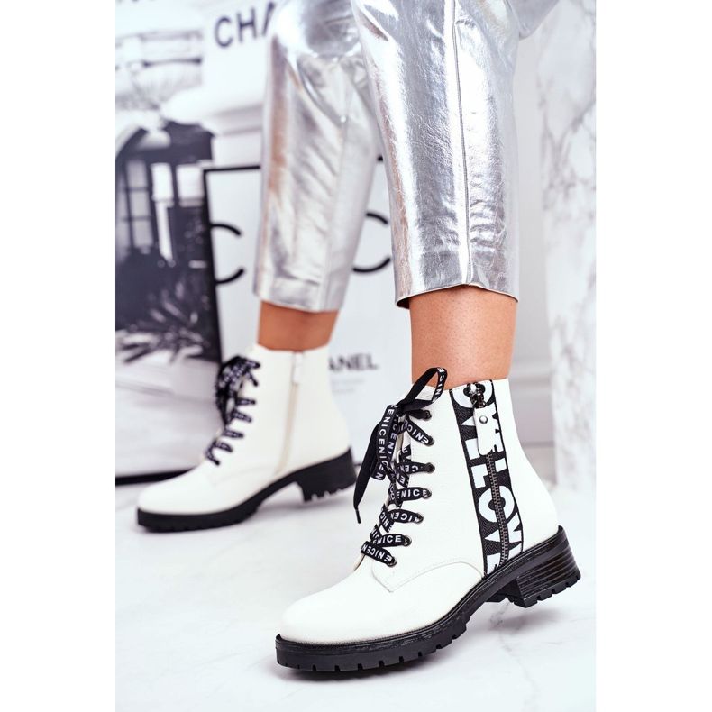 Vinceza Dámské boty bílé Verso bílý černá 1