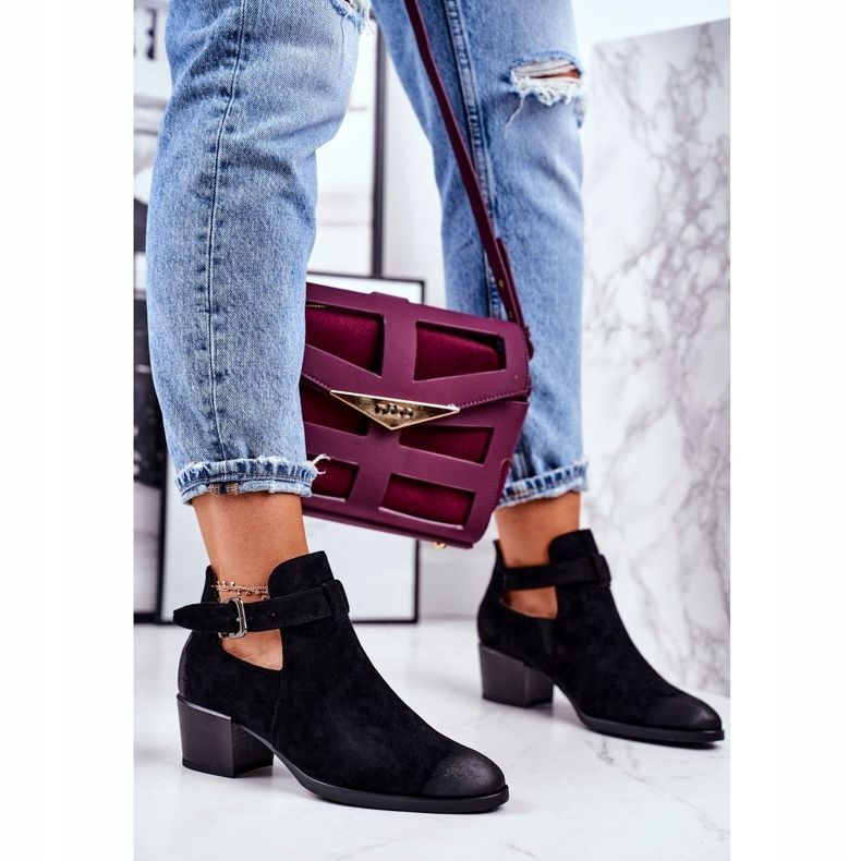 Vinceza Dámské boty na vysokém podpatku s výřezy černá Sicílie 1